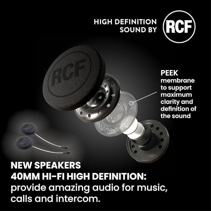 Midland BTR1 Advanced Motorcycle Bluetooth Headset – 4-Rider Intercom System with Wired and Boom Mic, RCF HD Sound, Music Sharing, DNK Noise Cancellation, FM Radio, IPX6 Waterproof (2 Pack, Black) - Image 6