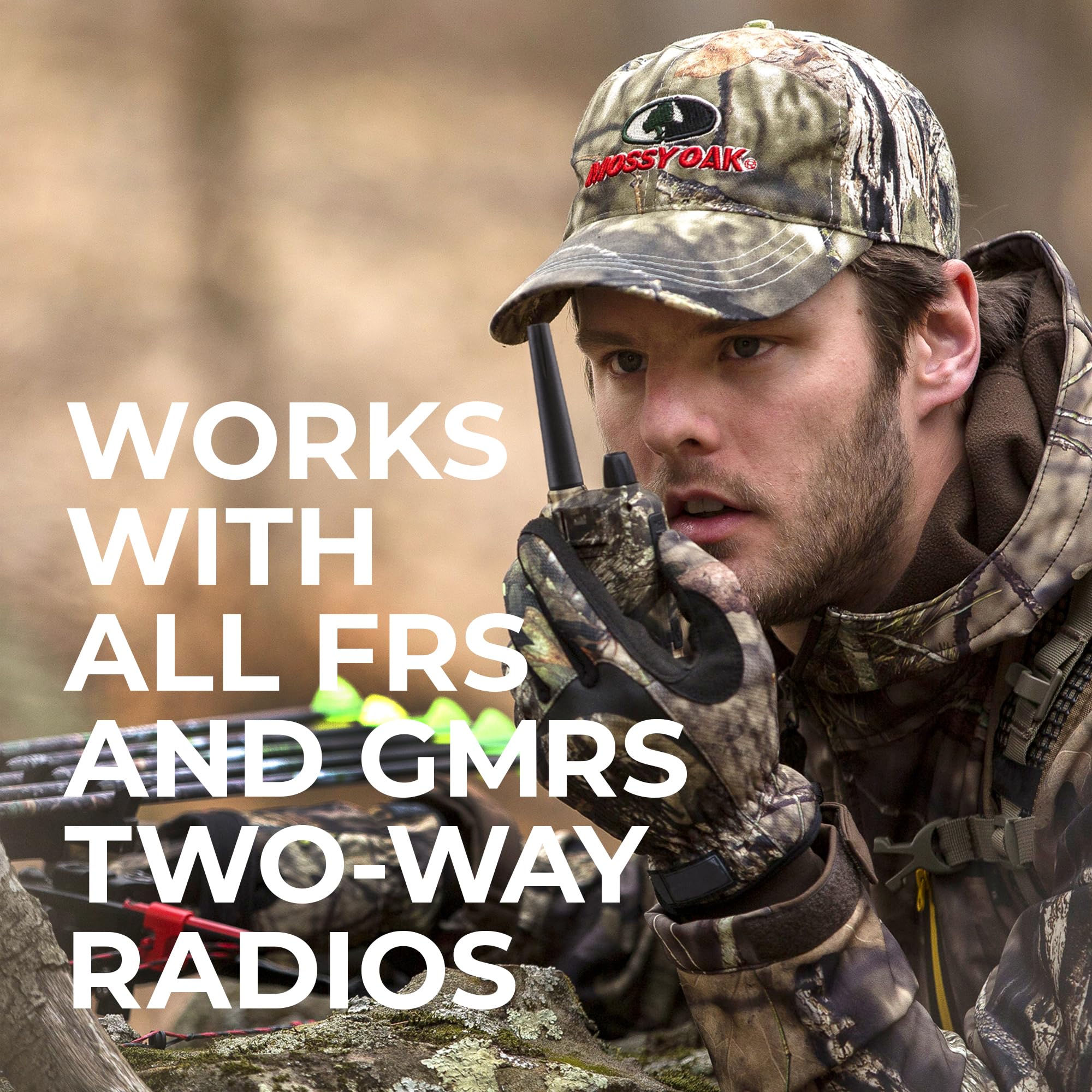 Midland GXT1050VP4 GMRS Two-Way Radio (50-Channel, Long Range, 142 Privacy Codes, SOS, NOAA, Rechargeable Nickle Battery, Mossy Oak Camo, 2-Pack) - Image 3