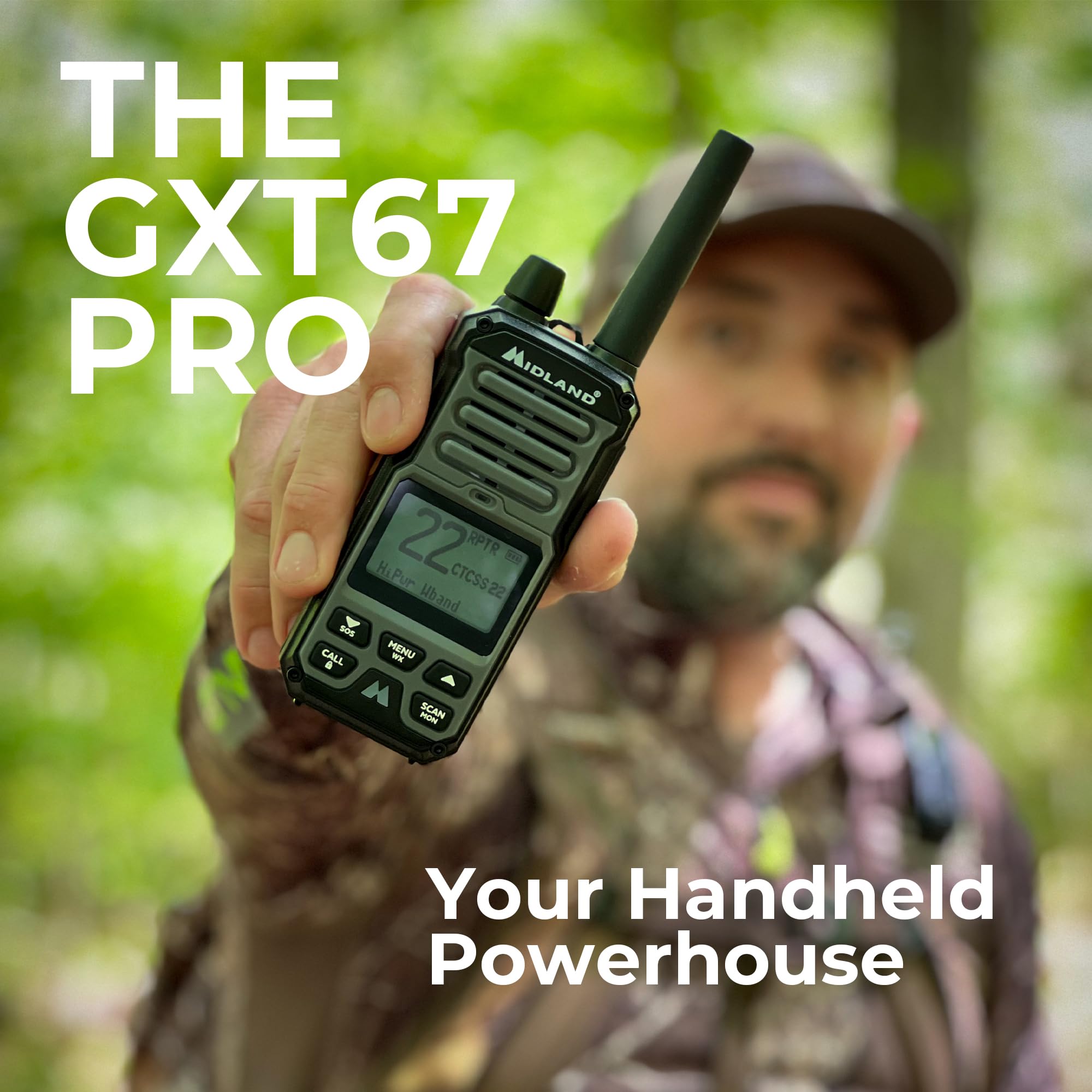 Midland GXT67 PRO GMRS Radio + AVPH10 PTT Shoulder Mic Bundle – Waterproof 5W Walkie Talkie with Noise Canceling - Image 5
