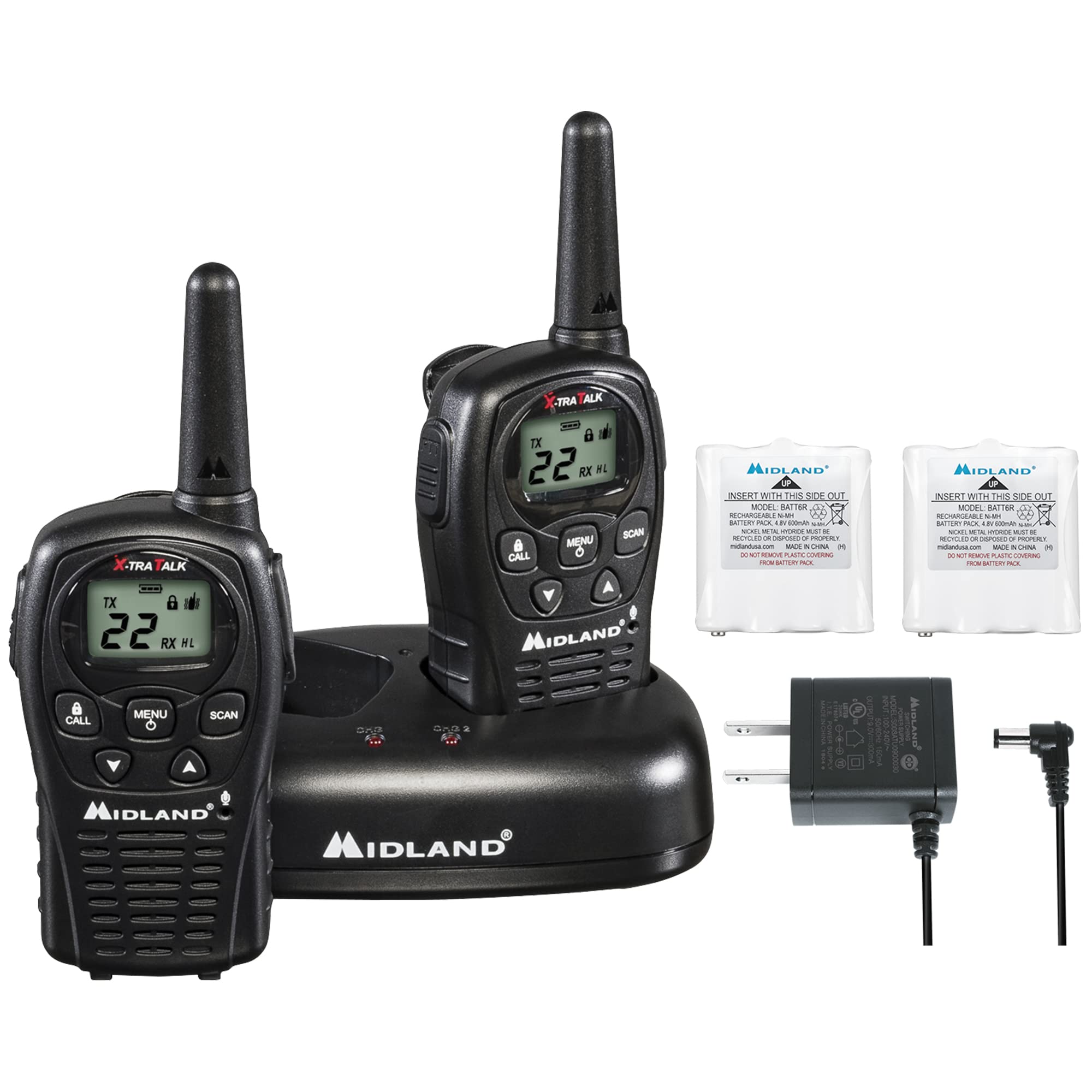 Midland LXT500VP3 FRS Two Way Radios - 12 Pack Bundle w/Chargers - Image 8