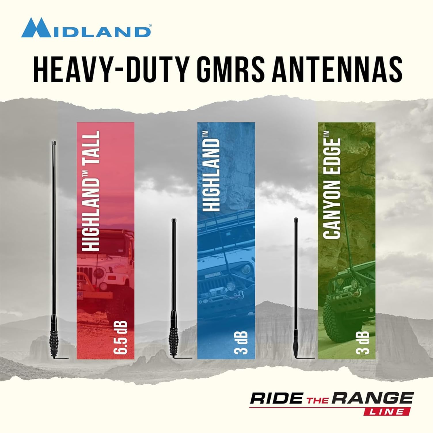 Midland - MXAT04VP-6.6dB Heavy-Duty Bull Bar Antenna with Spring Base Micromobile - 47.5” with 462-468 MHz Frequency - Long Range GMRS Communication - Overlanding Off-Roading - (Bundle) - Image 7