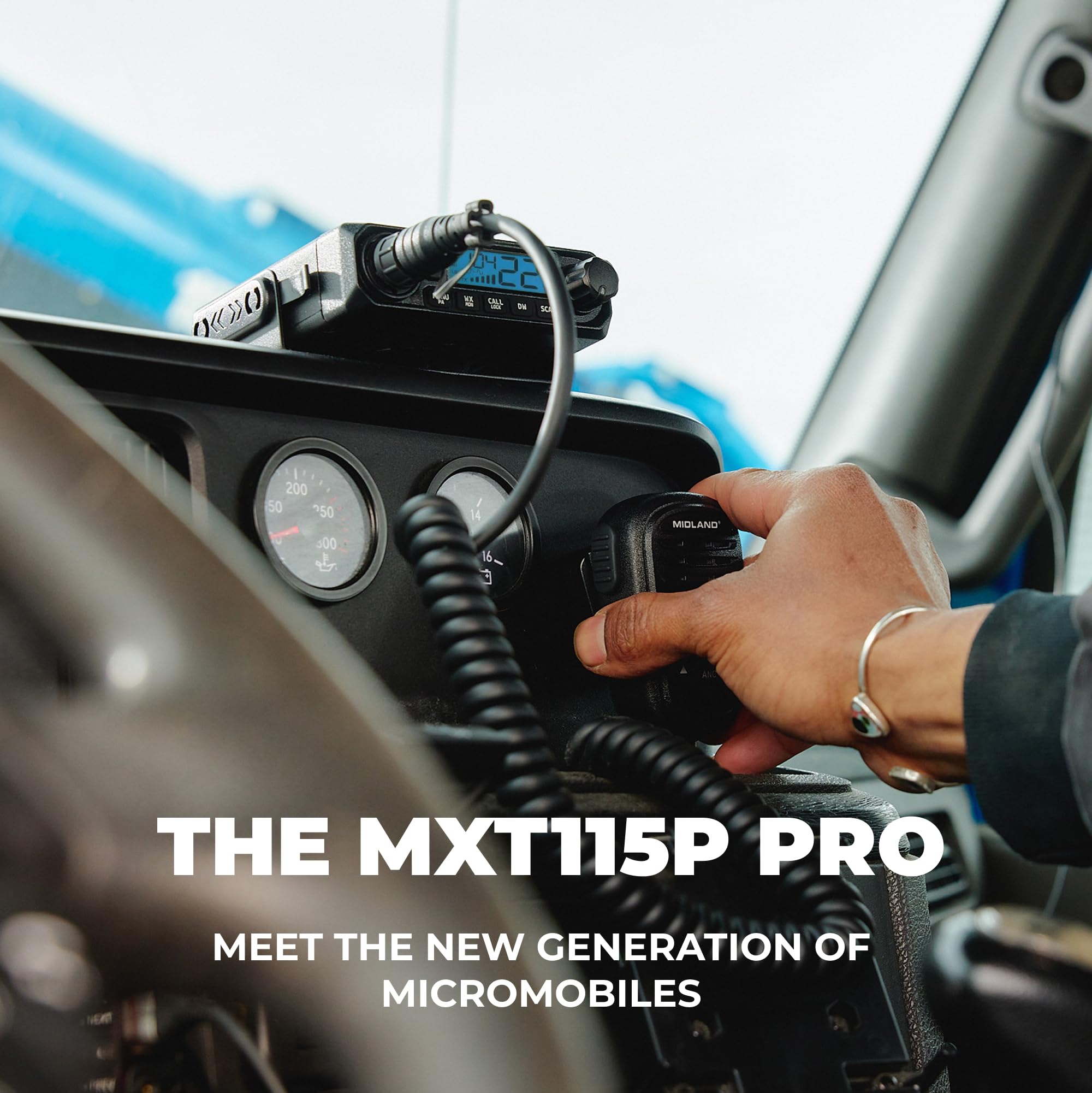 Midland MXT115P PRO MicroMobile GMRS Two-Way Radio – 15-Watt Mobile Radio with IP67 Waterproof Design, NOAA Weather Radio, Intercom & PA Capability, Magnetic Mount Antenna, Vehicle GMRS Radio - Image 3