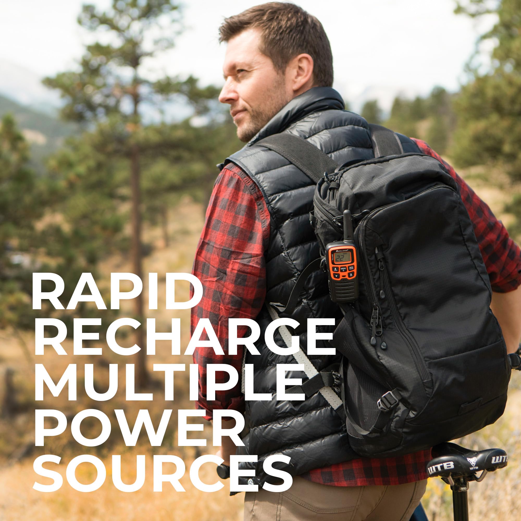 Midland® X-TALKER T51VP 13-Pack, Two-Way Radios with 22 Channels, 28-Mile Range, NOAA Weather Alerts, eVOX Hands-Free Communication, Long Battery Life, Bulk Set Value for Outdoor & Work Use - Image 6