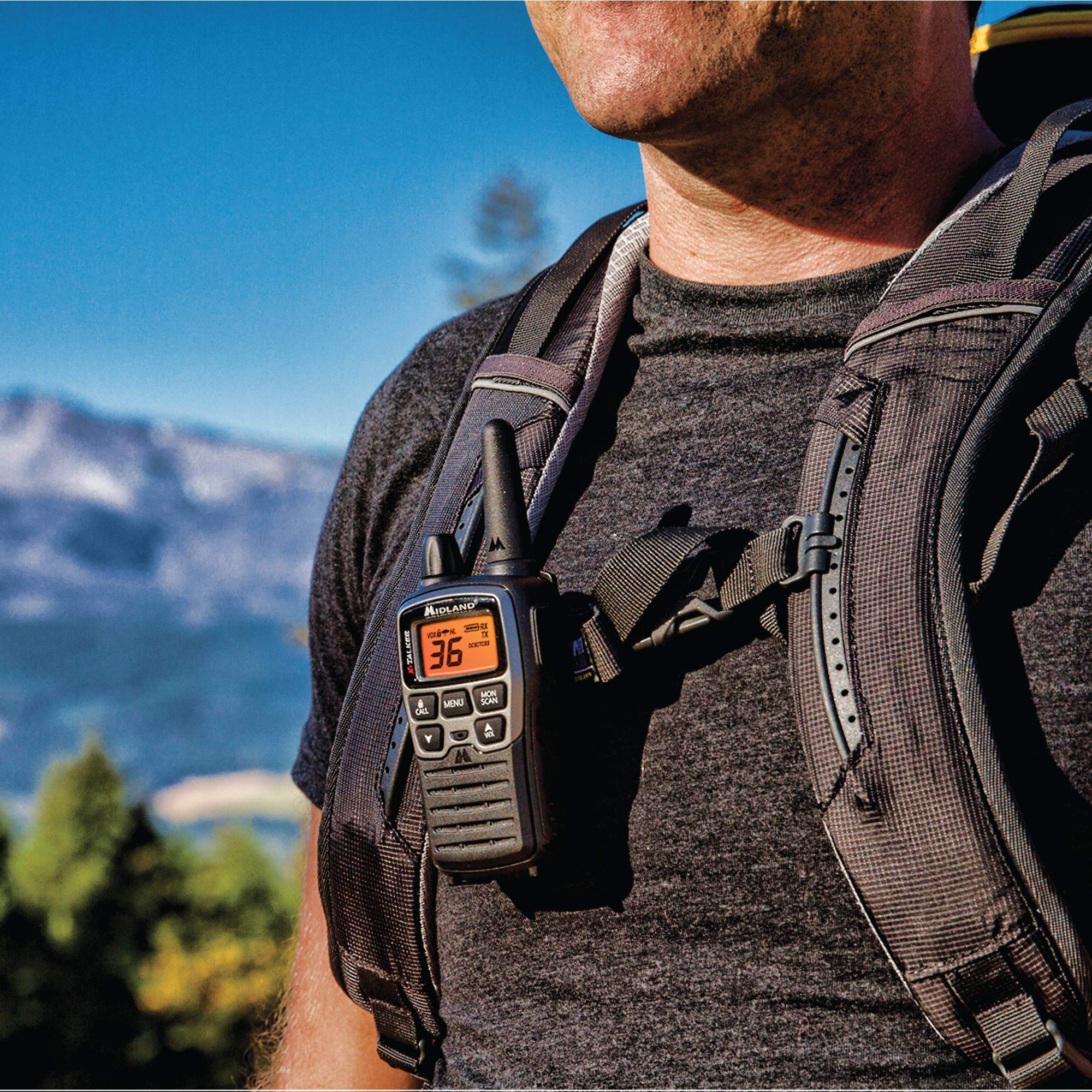 Midland T71VP3 36 Channel FRS Two-Way Radio - Up to 38 Mile Range Walkie Talkie - Black/Silver (Pack of 10) - Image 6